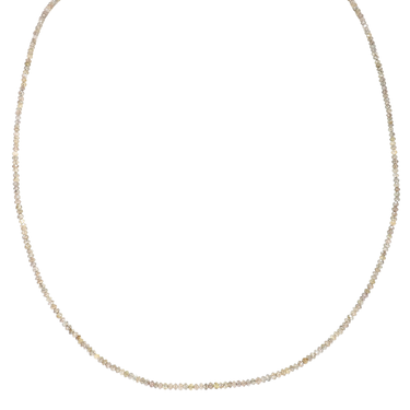 Diamantstrang geschliffen, brunlich 19,54 ct. ohne Verschluss 43 cm