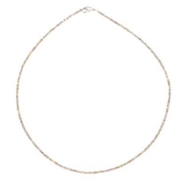 LUXORA Diamantkette geschliffen, brunlich 19,54 ct. mit Karabiner aus 585 Weigold 44 cm