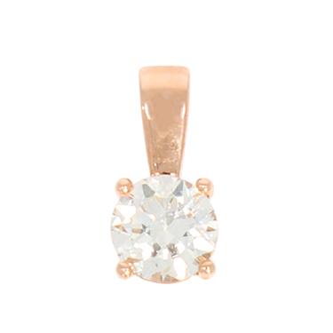 Solitranhnger mit Diamant im bergansschliff ca. 0,29 ct. aus 585 Rosegold