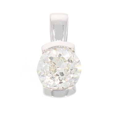 Solitranhnger mit Diamant im bergansschliff 0,49 ct. aus 585 Weigold