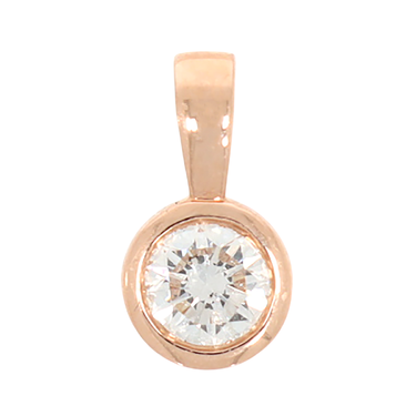 Solitranhnger mit Brillant ca. 0,28 ct. aus 585 Rosegold