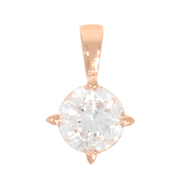 Solitranhnger mit Brillant ca. 0,66 ct. aus 585 Rosegold