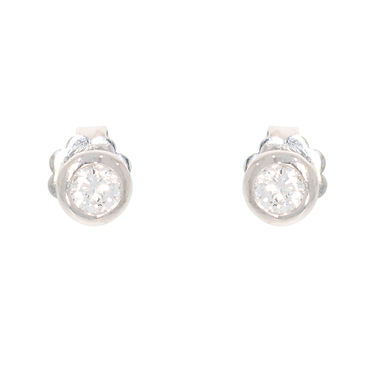 LUXORA Solitrohrstecker mit 2 Brillanten 0,36 ct. aus 585 Weigold