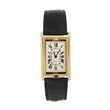 CARTIER Damenuhr Tank Basculante Handaufzug aus 750 Gold