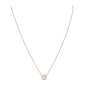 LUXORA Anhnger mit Brillant 0,58 ct. und Ankerkette aus 750 Rosegold mit Expertise 45 cm