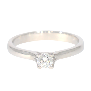 LUXORA Solitrring mit Brillant 0,24 ct. aus 750 Weigold # 53