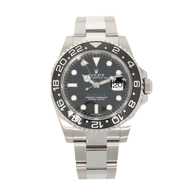 ROLEX Herrenarmbanduhr GMT Master II 11671LN Automatik aus Edelstahl Fullset