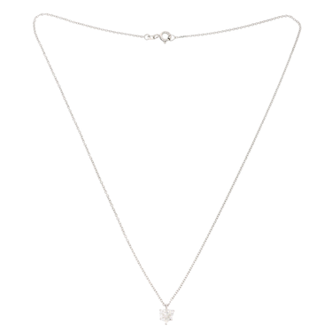 LUXORA Herzanhnger mit Diamant 0,67 ct. und Ankerkette aus 585 Weigold 42 cm