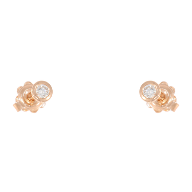 LUXORA Solitrohrstecker mit 2 Brillanten 0,20 ct. aus 750 Rosegold