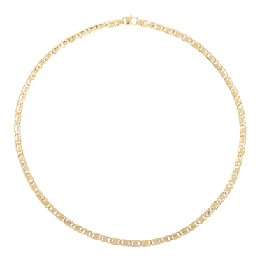 Plttchenkette 5 mm aus 585 Gelbgold 49,5 cm